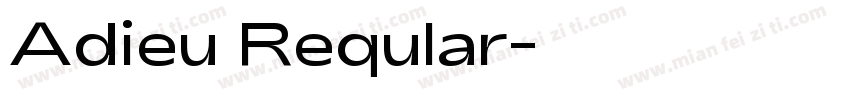 Adieu Reqular字体转换